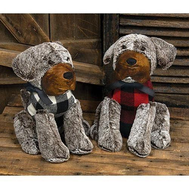 2/Set Plaid Dog Door Stopper - The Fox Decor
